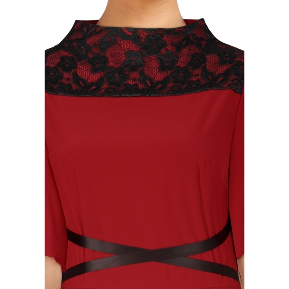 Layer Panel Lace Collar Cocktail Dress - Picture 5 of 7